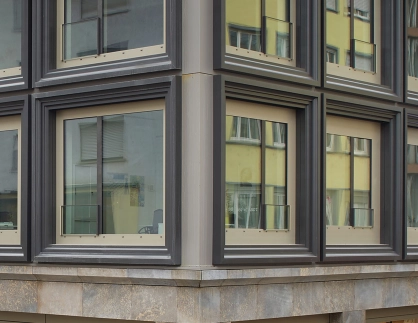 Geschäftshaus Büro P5  Mannheim Neubau Fassade Detail