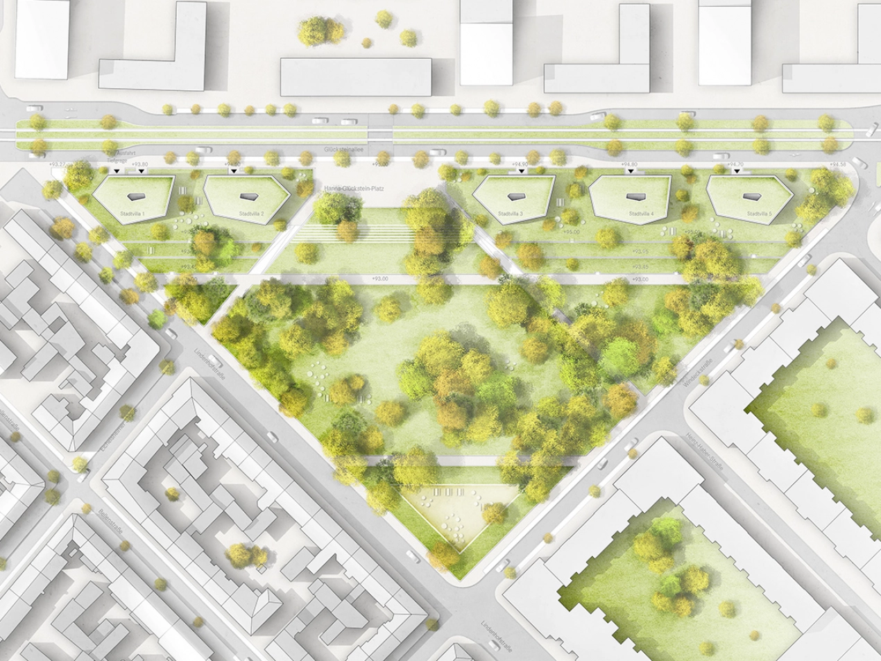 city villas - won competition - Glückstein V Town Houses - map