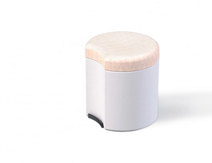 pouf - retail and fairs - product design - Henri - plain rendering of one pouf