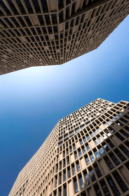 business center - new construction - Mondeal Heights Ahmedabad - look in the sky - facade