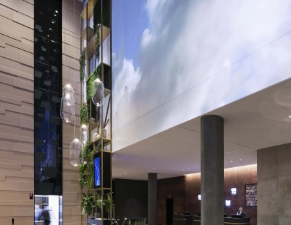 Neubau Radisson Blu Mannheim Hotel Fassade Innen