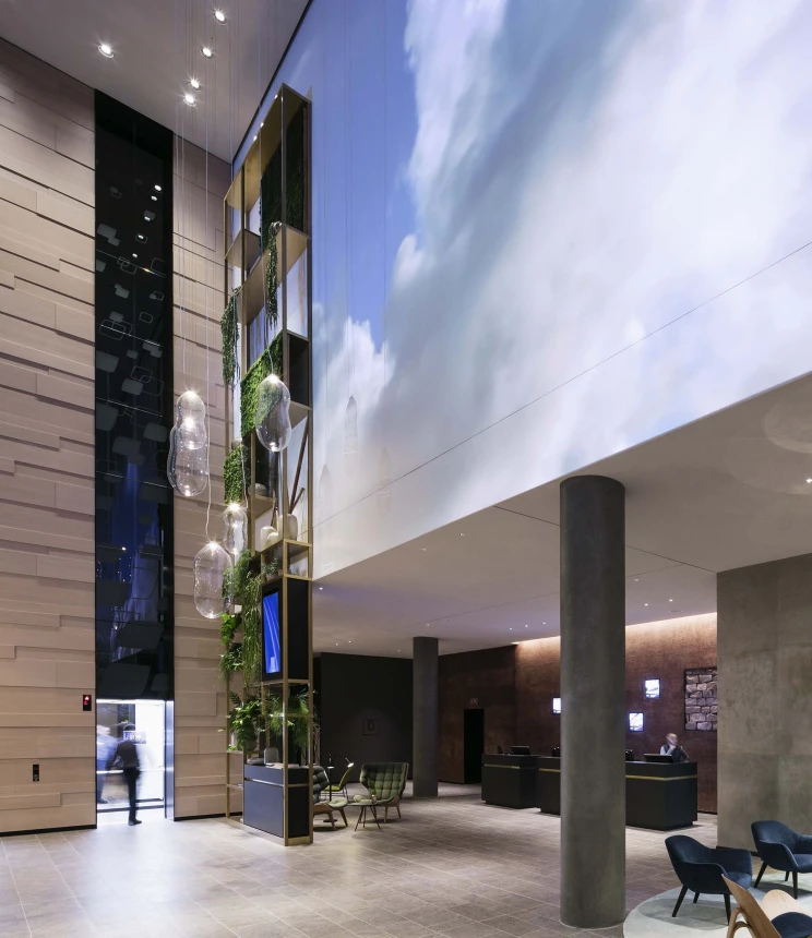 Neubau Radisson Blu Mannheim Hotel Fassade Innen
