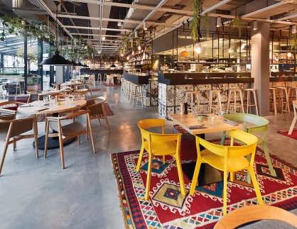 Restaurant - roof garden - Restaurant Dachgarten Mannheim - engelhorn KGaA - trendy indoor overview