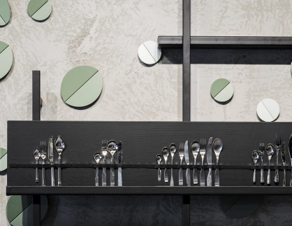 department store - new design - Stockmann Tapiola - cutlery display wall - details